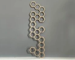 Indoor Hexagon Wood Plant Trellis Extension -Green Aura IMG 8873